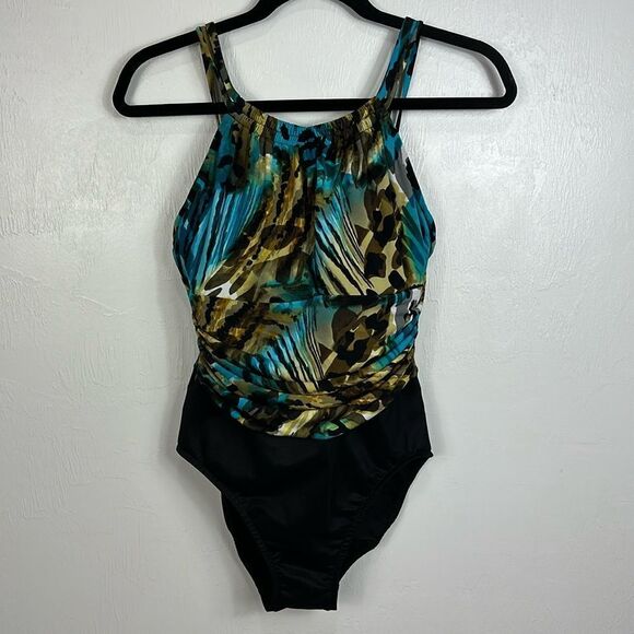 Magicsuit by Miraclesuit Jennifer Vixen One-Piece Swimsuit Size 10 - Picture 1 of 6